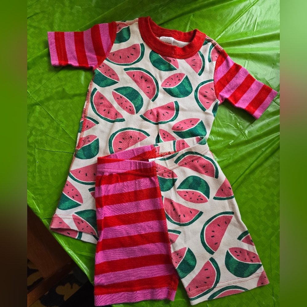 Hanna Andersson Watermelon Print Pajama Set Size 5